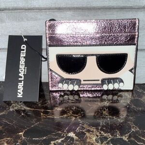 Karl Lagerfeld Metallic Card Holder